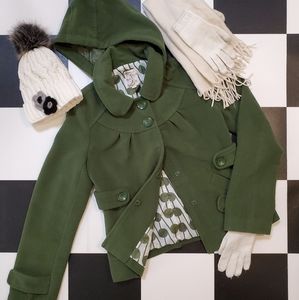 ☃️ Winter Coat Detachable Hood Anthropologie Girls L